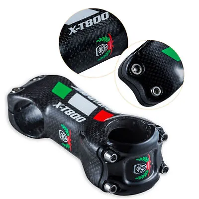 70-130mm - 17¡ã Handlebar Stem MTB Road Bike Cycling Carbon Fiber Aluminum Black • $37.14