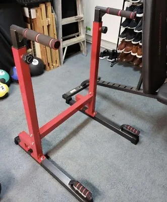 Fitness Equipment For Home Gym Multi-Function Dip Stand Calisthenics Workout RED • $103.97