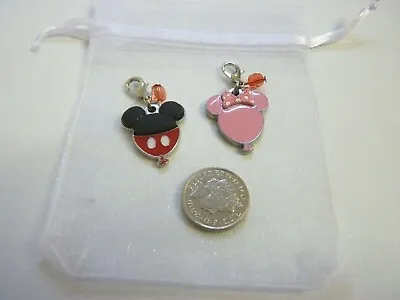 Disney World Mickey Minnie Park Balloons With Ears Bracelet Clip On Charm X 2 • £9.99