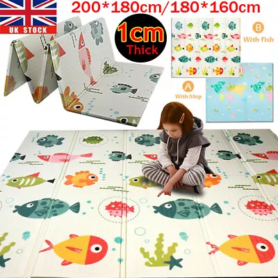 Waterproof Thick 2 Side Baby Kids Play Mat Crawling Soft Foam Foldable Carpet Uk • £23.50