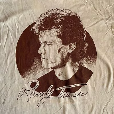 80s VINTAGE RANDY TRAVIS COUNTRY MUSIC Shirt Classic White All Size Shirt FA970 • $16.99