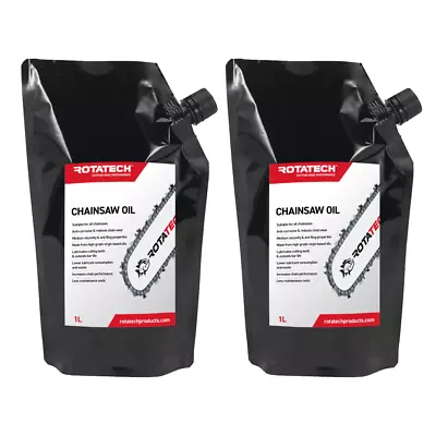 Rotatech 2x1L ISO 100 Chainsaw Chain & Bar Oil All Makes & Models 2L • £14.95