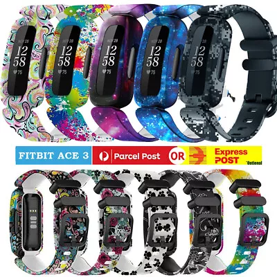 Fitbit Ace 3 Band Kids Silicon Replacement Wristband Waist Watch Band Strap Au • $7.59