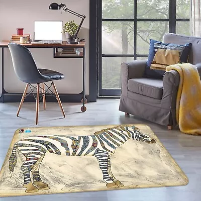 3D Painted Petal Zebra ZHUA3692 Game Non Slip Rug Mat Photo Carpet Amy • $49.99