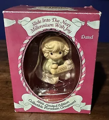 Precious Moments 'Slide Into The Next Millennium' Dated 1999 Orn. #587788 In Box • £5.78