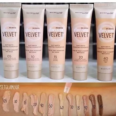 Maybelline New York Dream Velvet Foundation 30ml ( 8 Shades ) • £5.59