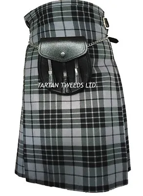 Grey Granite Party Package Lightweight 5 Yard Kilt & Leather Sporran • £44.99