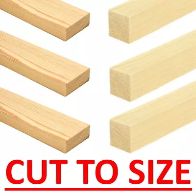 Planed Wood Timber Square Edge  2x1 3x1 4x1 5x1 6x1  1x1 1.5x1.5 2x2 Pack Of 2 • £17.99