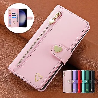 For Samsung Galaxy S24 S23 S22 Ultra S21+ S20 Magnetic Leather Card Wallet Case  • $15.58