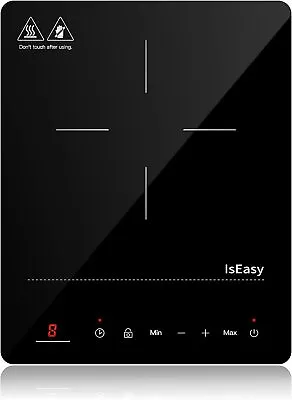 IsEasy Electric Induction Hob Portable Digital Touch Single Cooker Hot Plate UK • £28.69