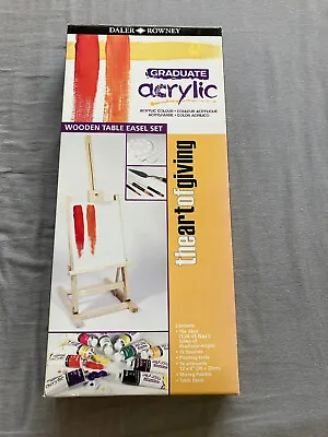 Daler Rowney Graduate Acrylic Wooden Table Easel Set New Unused Painting Paints  • £36.99