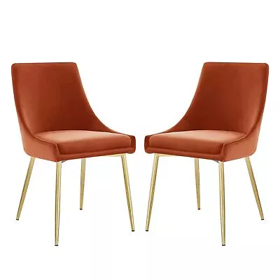 Viscount Performance Velvet Dining Chairs - Set Of 2 • $112.35