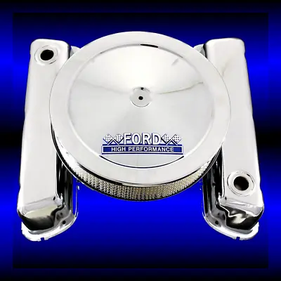 Valve Covers And Ford Emblem Air Cleaner For SB Ford 289 302 351 Windsor Chrome • $112.99