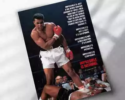 Muhammad Ali Poster Sonny Liston Poster Canvas Or Framed Print Art Quote • $124.99