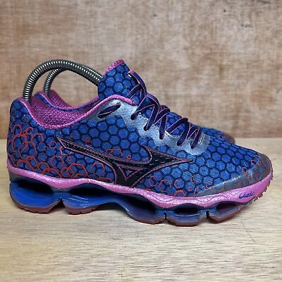 Mizuno Wave Prophecy 3 Blue Pink Athletic Running Shoes Sneakers Women Size 8 • $49