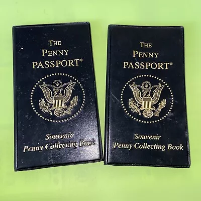 Penny Passport Souvenir Elongated Penny Collection Book 2 Albums W/ Cooper Penny • $10