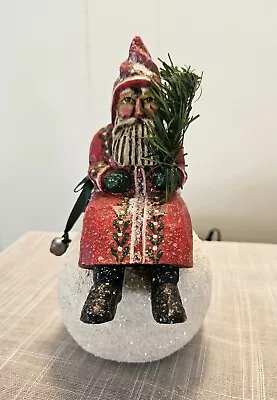 P.  Schifferl Midwest Cannon Falls Christmas Santa On Snowball Figurine Vintage • $32