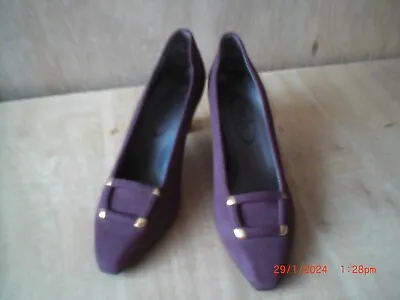 Ladies Aubergine Court Shoes Size 5D By Lotus. • £13