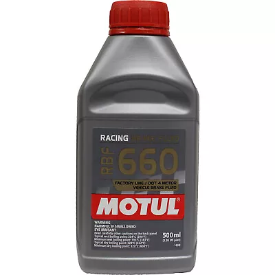 Motul RBF 660 Factory Line DOT 4 Racing Brake Fluid - 500ml • $30.71