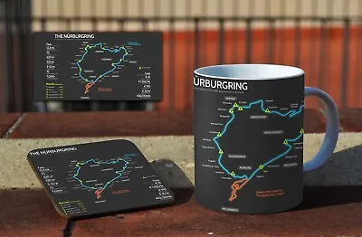 Nürburgring Nurburgring Track - Ceramic Coffee / Tea Mug + Matching Coaster  • £8.49