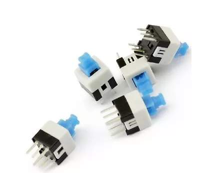 100PCS Push Button Self Latching Momentary Tactile Switch 8x8mm Blue Button • $5.38