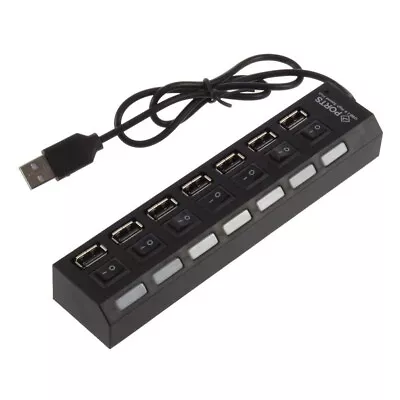 7 Port USB 2.0 Hub Splitter Multi Adapter (CMYT1012049) • $7.99