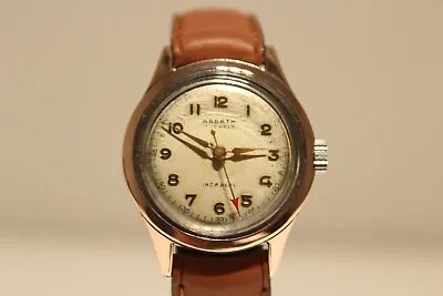 Vintage Rare Swiss Ww2 Era Small St.steel And 14k Gold Men's Watch  Ardath  17j • $330