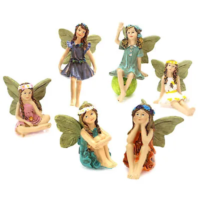 Fairy Garden - 6pcs Miniature Fairies Figurines Accessories Outdoor House Decor • $17.63