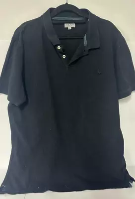 Jack Wills Mens Black Polo Shirt Size 2XL (XXL) • £6.50