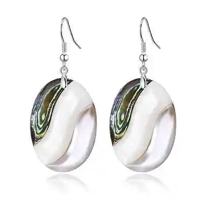 Abalone Shell Oval Drop Earrings By Philip Jones • £5.99