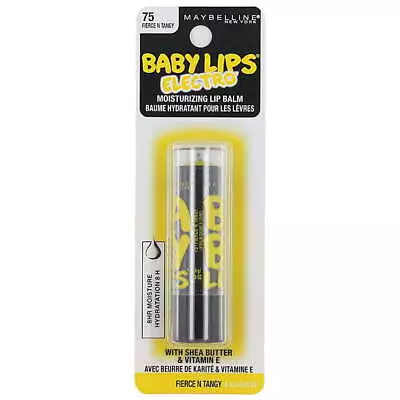 Maybelline New York Baby Lips Electro Moisturizing Lip Balm 75 FIERCE N TANGY • $4.25