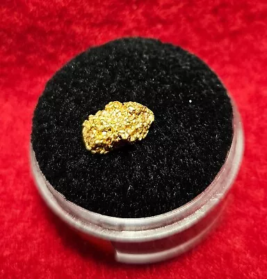 California Natural Gold Nugget With Quartz .2.0 Grams  Weight In A Gem Jar W/lid • $150