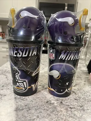 (2) Minnesota Vikings Mini Helmet Cup With Straw • $18