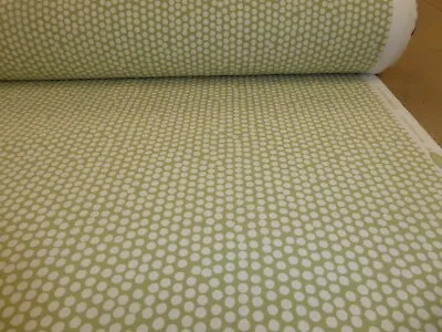 £9.99 • Buy 3.4 Metres Of SPOTTY SAGE From FRYETTS - 100% Cotton Fabric