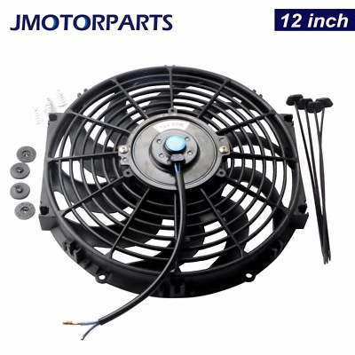 $518.96 • Buy 12 Inch 12V Universal Radiator Engine & Mount Kit Slim Pull Push Cooling Fan 