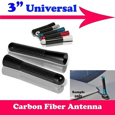$9.90 • Buy 3  Stubby Carbon Fiber Aluminum Short Antenna Black Screws For BENZ SMART