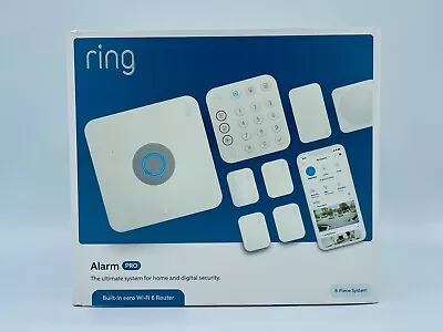 Ring Alarm Pro 8-Piece Kit + Built-in Eero Wi-Fi 6 Router 24/7 Backup Internet • $224.98