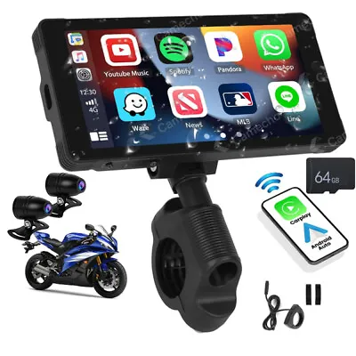 5.5  DVR Touch Screen Portable Motorcycle Navigator Wireless CarPlay Waterproof • $139.99