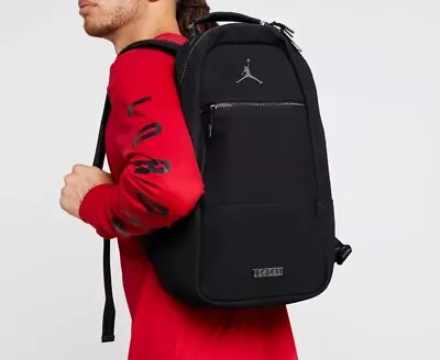 Jordan Collaborator Suede Backpack Nike School Travel Bag 13  Laptop Black • $60