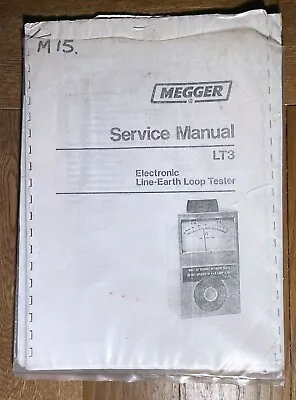 Megger LT3 Line-Earth Loop Tester Service Manual • £3