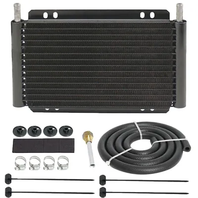 15 Row 3/8  6an Hose Line Aluminum Truck Car Engine Trans-mission Oil Cooler Kit • $59.95