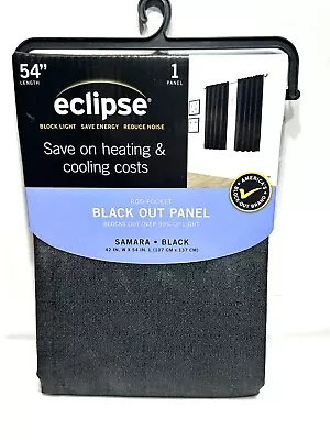 1-Eclipse Black Out Panel. Black. 54” L. 42”W. Rod Pocket. New. • $8.99