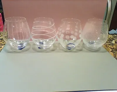 Mikasa Cheers Stemless Wine Glasses 19.75 Ounce Each Set Of 4 New In Box W/tags • $43.95