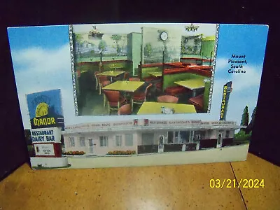 1950-60s Frosty Manor Restaurant & Dairy Bar Mt Mount Pleasant SC S Carolina • $9.99