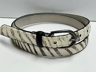 Cabi Safari Belt  Size M Leather Belt Brass Ring Buckle • $18