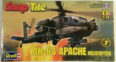 Revell Snap Tite AH-64 Apache Helicopter Plastic Kit 2011 New Sealed 1:72 Scale • $15.42