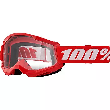 2022 100% Strata 2 Clear Lens MX Motocross Offroad Goggles ATV Adult Fly Racing • $26.95