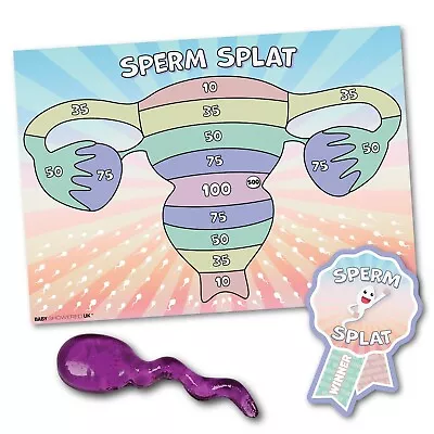 Baby Shower Game | SPERM SPLAT | Unlimited Player | Gender Reveal | Sticky Splat • £5.99