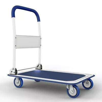 Folding Hand Truck Dolly Cart With Wheels Luggage Cart Trolley Moving 330lbs • $50.99