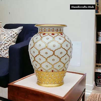 Marble Decorative Flower Vase Pot Home Decor Accent Souvenirs Art Gift Interior • $160